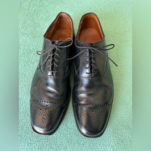 Allen Edmonds DRYDEN Medallion Cap Toe Oxford Dress Shoes Men's 12 Black Office